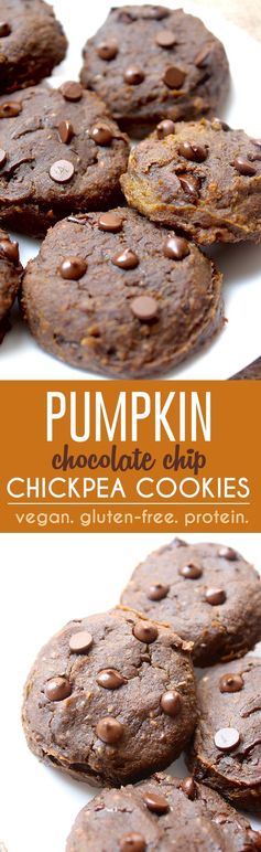 Pumpkin Chocolate Chip Chickpea Cookies