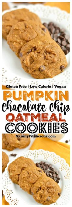 Pumpkin Chocolate Chip Oatmeal Cookies