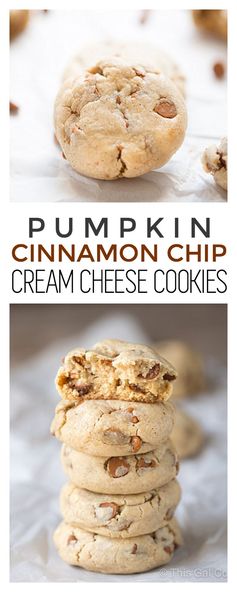 Pumpkin Cinnamon Chip Cream Cheese Cookies