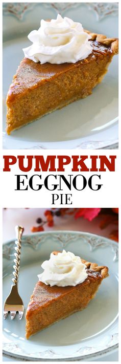 Pumpkin Eggnog Pie