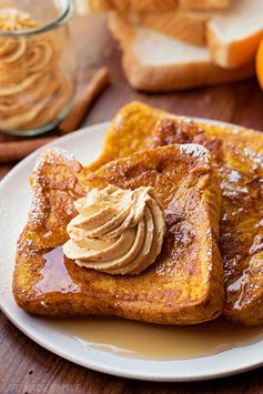 Pumpkin French Toast with Whipped Pumpkin Butter