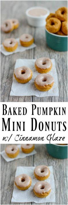 Pumpkin Mini Donuts w/ Cinnamon Glaze