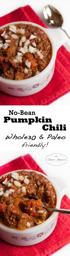 Pumpkin No-Bean Chili (Whole30 & Paleo friendly!