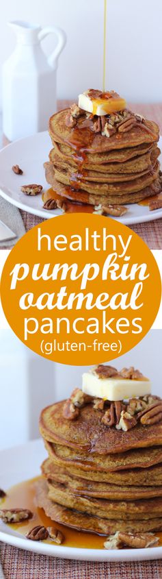 Pumpkin Oatmeal Pancakes (Gluten-Free, Dairy-Free