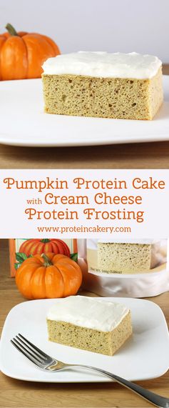 Pumpkin Protein Cake with Cream Cheese Protein Frosting