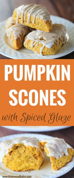 Pumpkin Scones with Spiced Glaze