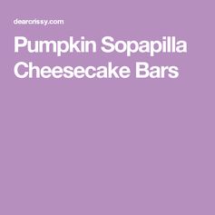 Pumpkin Sopapilla Cheesecake Bars