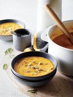 Pumpkin Soup with Almonds and Sage