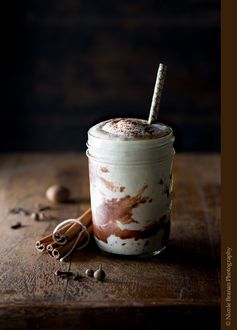 Pumpkin Spice Chocolate Espresso Milkshake with Coffee Liqueur