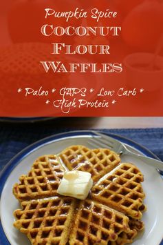 Pumpkin Spice Coconut Flour Waffles (Paleo, GAPS