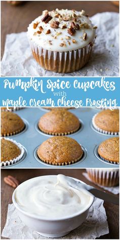 Pumpkin Spice Cupcakes with Maple Cream Cheese Frosting