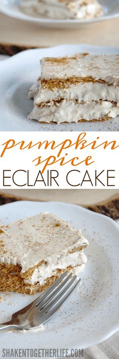 Pumpkin Spice Eclair Cake