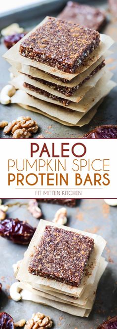 Pumpkin Spice Paleo Protein Bars