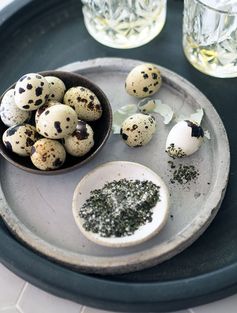 Quail Eggs with Oolong Tea Salt