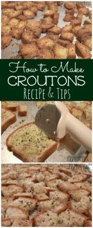 Quick and Easy Garlic and Herb Crouton