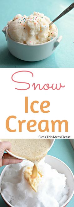 Quick and Easy Snow Ice Cream