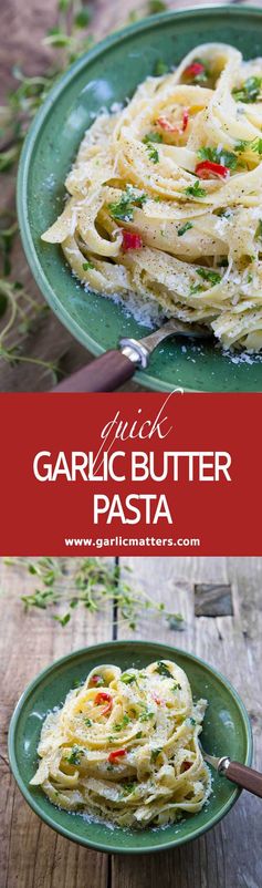 Quick garlic butter pasta