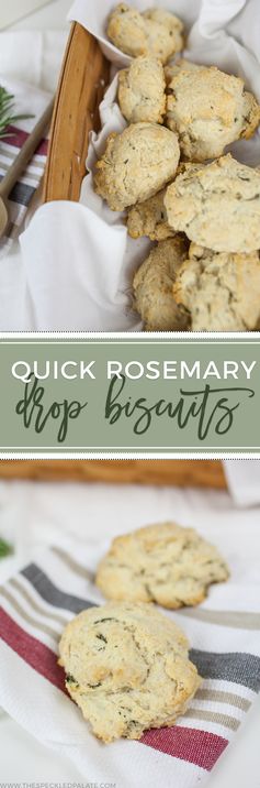 Quick Rosemary Drop Biscuits