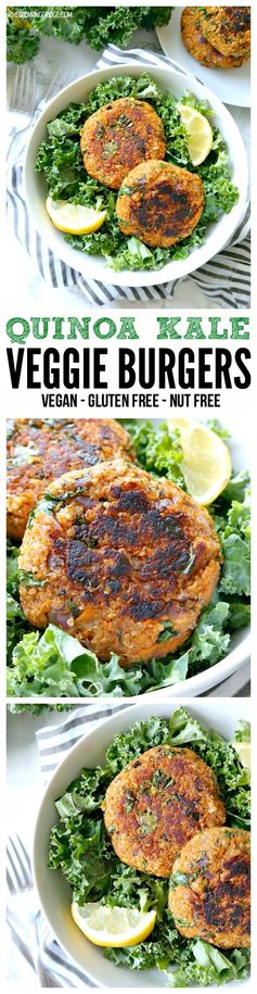 Quinoa Kale Veggie Burgers