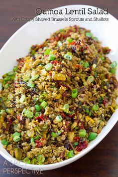 Quinoa Lentil Salad - Roasted Brussels Sprouts