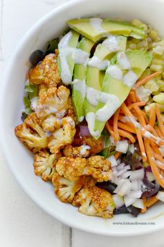 Quinoa Salad with Apricots, Endive, Brussels Sprout Leaves & Toasted Almonds