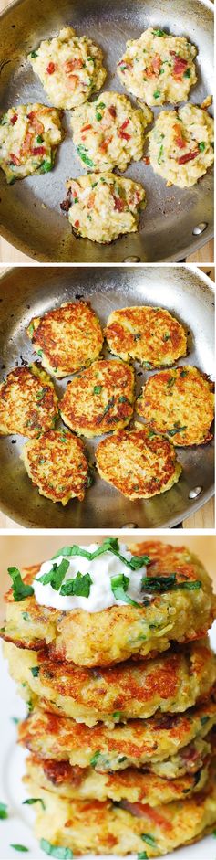 Quinoa, Spaghetti Squash, and Bacon Fritters