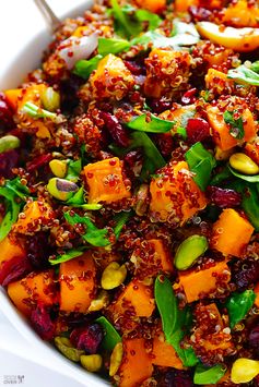 Quinoa with Butternut Squash, Cranberries & Pistachios (Quinoa “Stuffing”