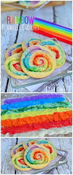 Rainbow Pinwheel Cookies