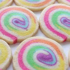 Rainbow Swirl Cookies