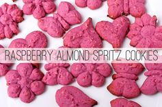 Raspberry Almond Spritz Cookies