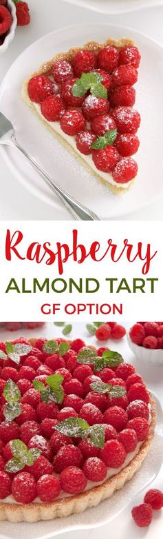 Raspberry Almond Tart (gluten-free, whole grain, all-purpose flour options