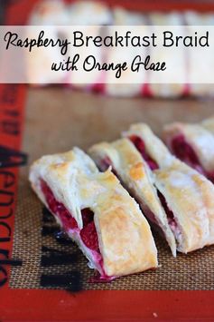 Raspberry Breakfast Braid with Orange Glaze