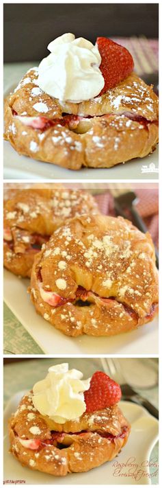 Raspberry Cheesecake Croissant French Toast