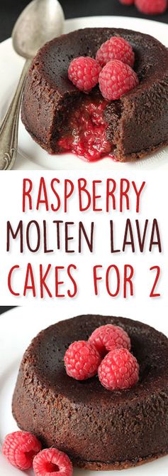 Raspberry Molten Lava Cakes (grain-free, gluten-free, dairy-free, paleo-friendly, 100% whole grain