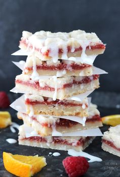 Raspberry Orange Shortbread Bars