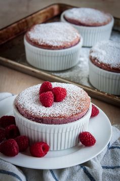 Raspberry Soufflés