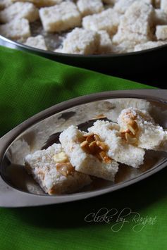 Rava Coconut Burfi Recipe | Diwali Sweets