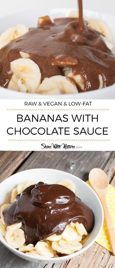 Raw Bananas with Chocolate Sauce (cacao free