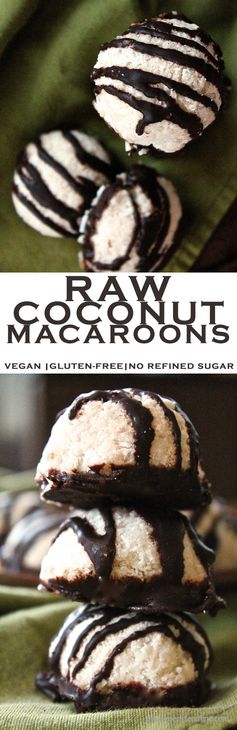 Raw Chocolate Dipped Coconut Macaroons