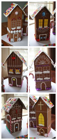 Recycled Village of Gingerbread Houses