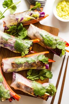 Red Curry and Brown Sugar Tofu Spring Rolls