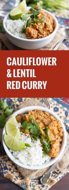 Red Curry Lentils & Cauliflower