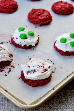 Red Velvet Cake Mix Cookies