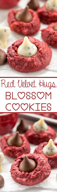 Red Velvet Hugs Blossom Cookies