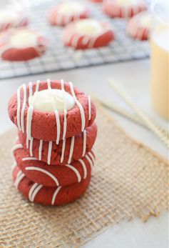 Red Velvet Peppermint Thumbprints