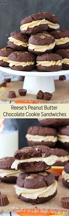 Reese’s Peanut Butter Chocolate Cookie Sandwiches