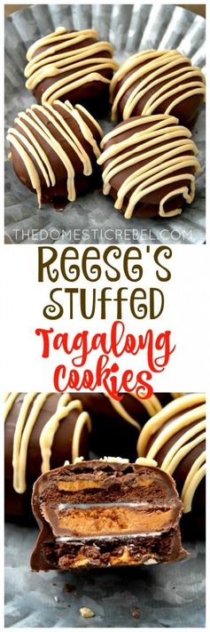 Reese's Stuffed Tagalong Cookies