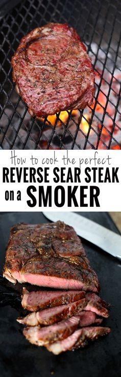 Reverse Sear Smoked Ribeye Steak