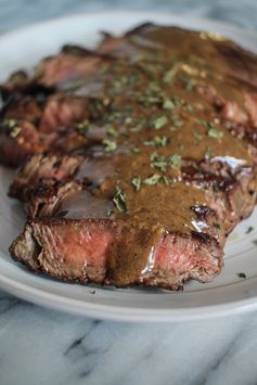 Ribeye with a Bourbon Cream Sauce