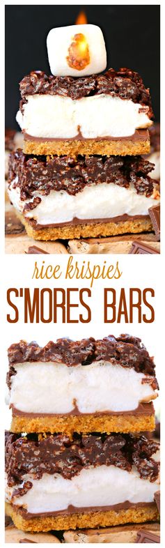 Rice krispies smores bars